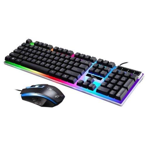 G21 Wired Mouse and Keyboard Set with Suspended Lighting - Mechanical Feel for Gaming - ShipTrends