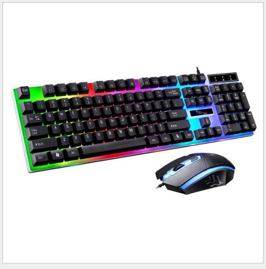 G21 Wired Mouse and Keyboard Set with Suspended Lighting - Mechanical Feel for Gaming - ShipTrends