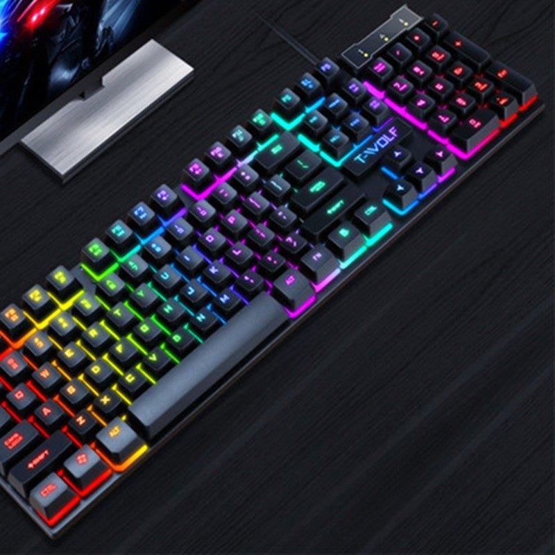 Gaming USB Luminous Wired Keyboard: Floating Key Manipulator - ShipTrends