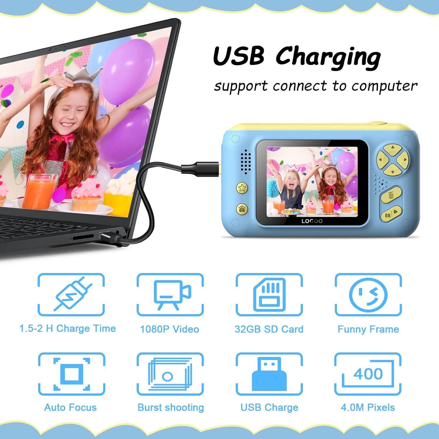 Kids Camera: Capture Fun Moments with 20MP Photo Resolution and 1080P HD Video - UK Exclusive - ShipTrends