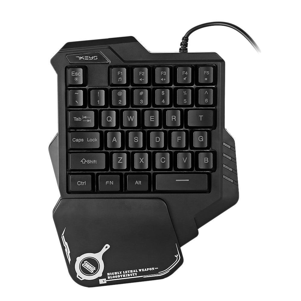 One - Handed Mechanical Gaming Keyboard: RGB Backlit Portable Mini Keypad - ShipTrends