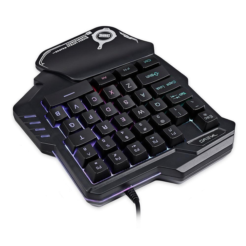 One - Handed Mechanical Gaming Keyboard: RGB Backlit Portable Mini Keypad - ShipTrends