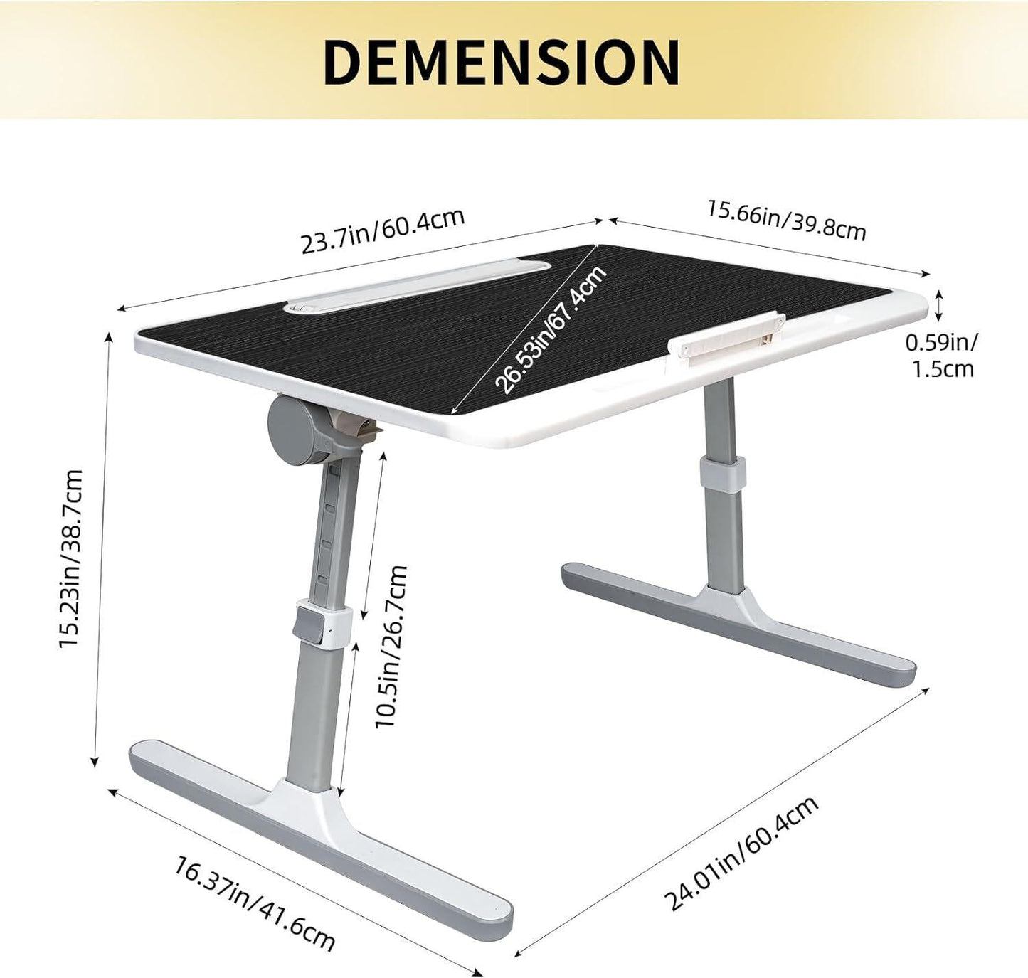 Portable Lap Desk for Laptop: Adjustable Stand with LED Light and Drawer - UK Exclusive - ShipTrends