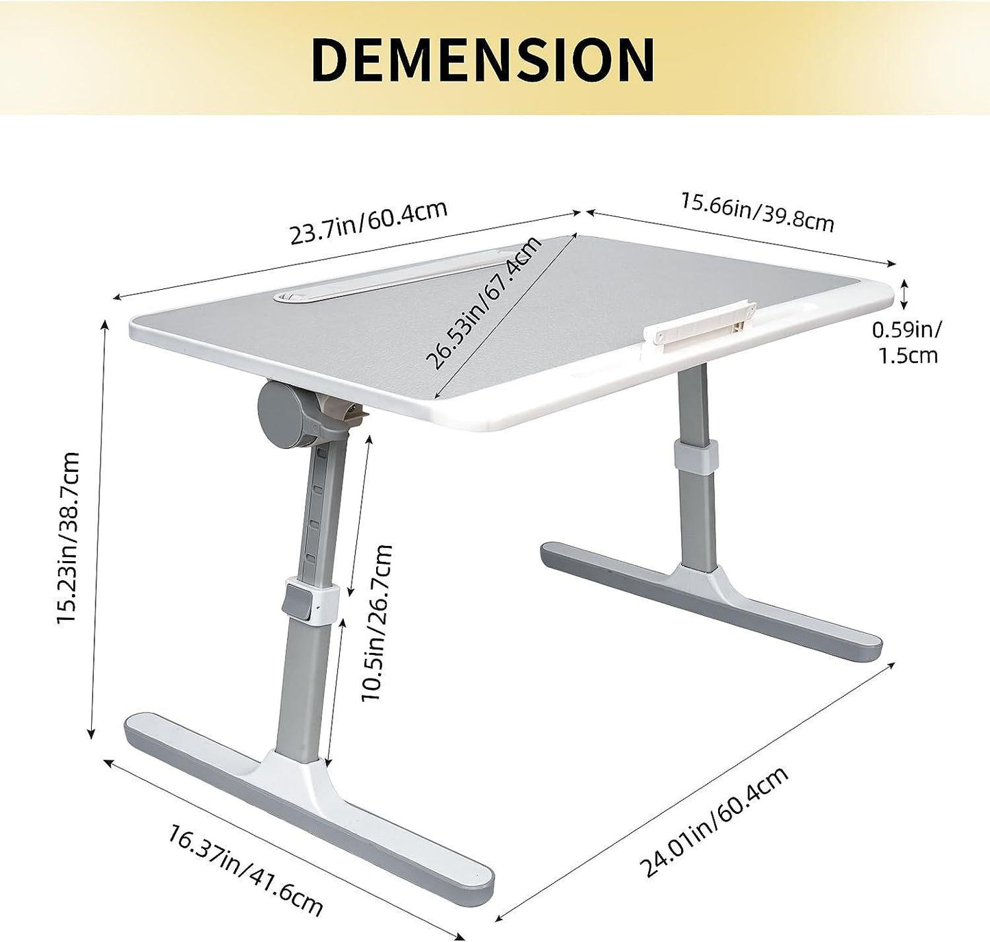 Portable Lap Desk for Laptop: Adjustable Stand with LED Light and Drawer - UK Exclusive - ShipTrends