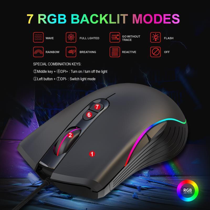 Radiant RGB Glowing Gaming Mouse for Enhanced Gameplay - ShipTrends