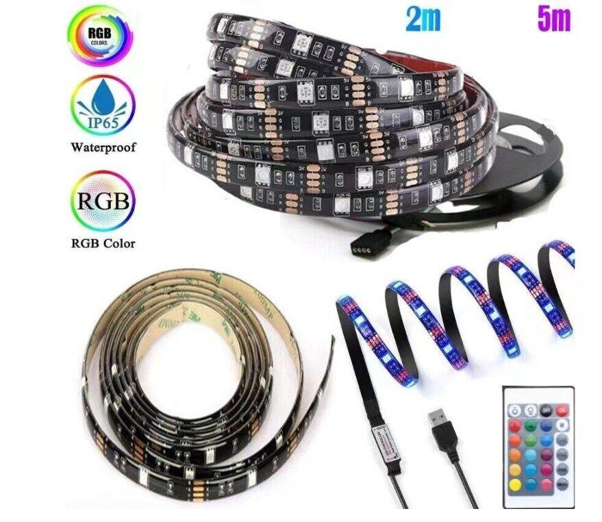 USB LED Light Strip: RGB Color Changing, 2 - 5M Length, 5050 LEDs - UK Exclusive - ShipTrends