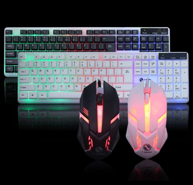 Wired LED Keyboard and Mouse Combo: Illuminate Your Workspace - ShipTrends