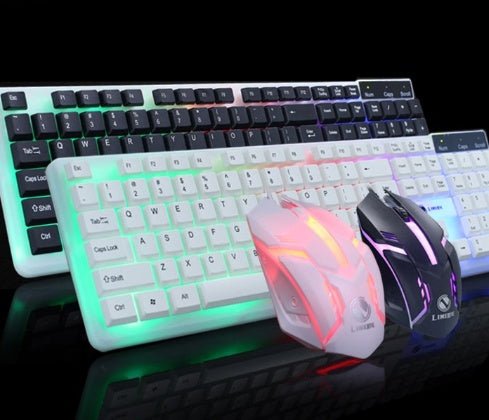 Wired LED Keyboard and Mouse Combo: Illuminate Your Workspace - ShipTrends