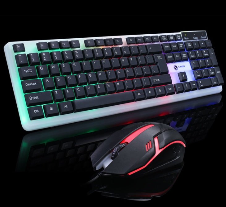 Wired LED Keyboard and Mouse Combo: Illuminate Your Workspace - ShipTrends